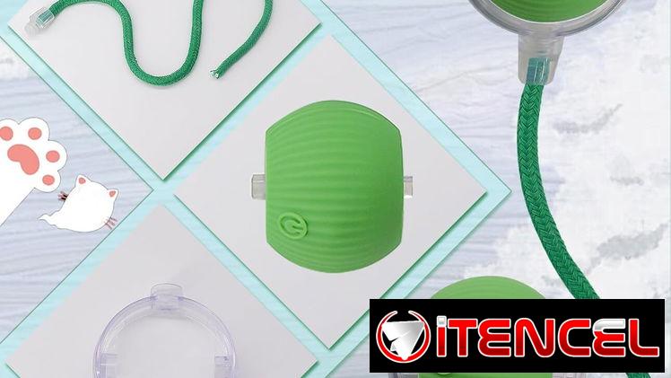🐾 Bola Inteligente para Mascotas 🐶🐱 | Juguete Automático con Luz LED 💡 y Cola Divertida 🎾 | Gatos y Perros
