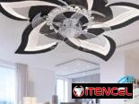 Lámpara de techo con ventilador y control remoto comunícate con Pedro