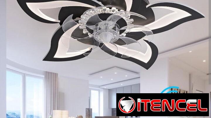 Lámpara de techo con ventilador y control remoto comunícate con Pedro