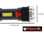 Linterna led carga usb batería interna recargable
