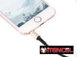Cable Audio Auxiliar 3.5mm Resorte con Micrófono  de 1 metro;