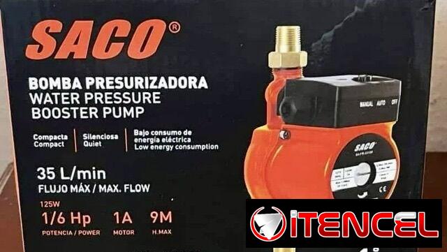 Bomba presurisadora marca SACO  !! 35L/min – 9 metros de altura – 110volt