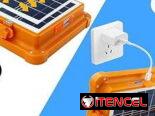 Lámparas recargable con panel solar, carga puerto tipo c y puerto usb. 18 usd. WhatsApp 53307467
