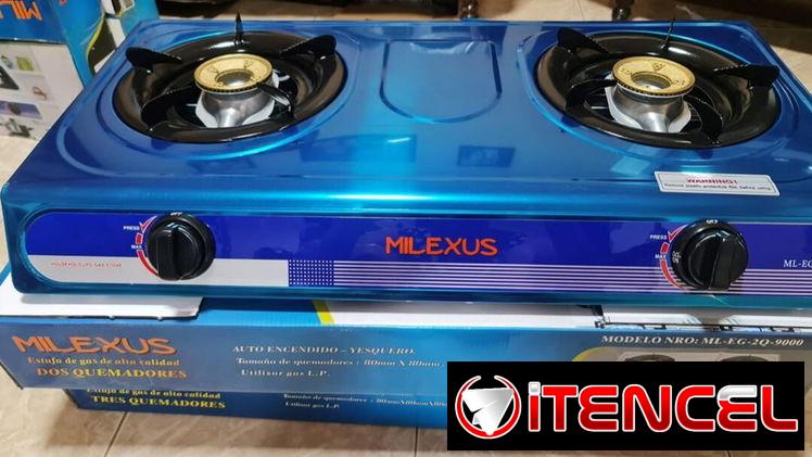 Cocina de gas MILEXUS de 2 hornillas🔷