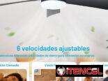 Ventilador de techo moderno Depuley 42 pulgadas 5 aspas, LUCES LED, NEGRO (3 MODO DE ILUMINACIÓN) NUEVO (incluye mando)