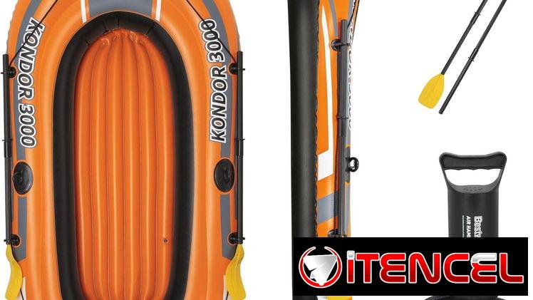Bote inflable de goma, color naranja Bestway Kondor 3000 61102