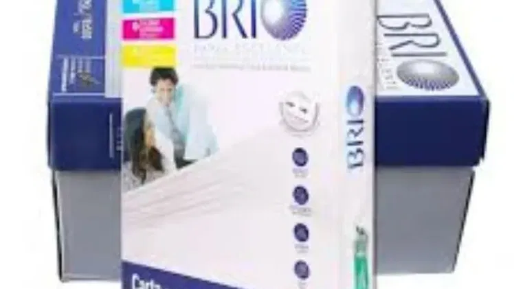 Caja de 10 paquetes de hojas con 500 unidades, marca BRIO ( Multipropósito de óptima blancura 🤍) ( TIPO DE PAPEL BON