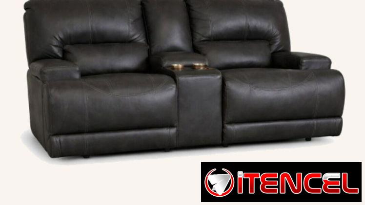Sofá reclinable de 2 plasa con portabaso