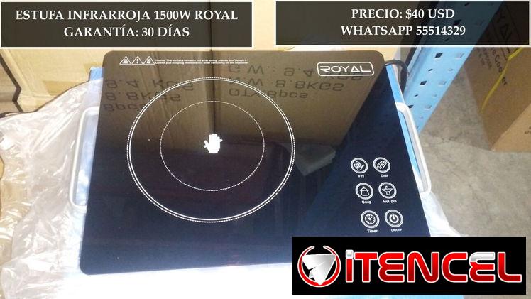 ESTUFA INFRARROJA 1500W ROYAL, ENTREGA DE FACTURA Y PROPIEDAD. VARIEDAD DE ELECTRODOMÉSTICOS, ÚTILES DEL HOGAR, ETC