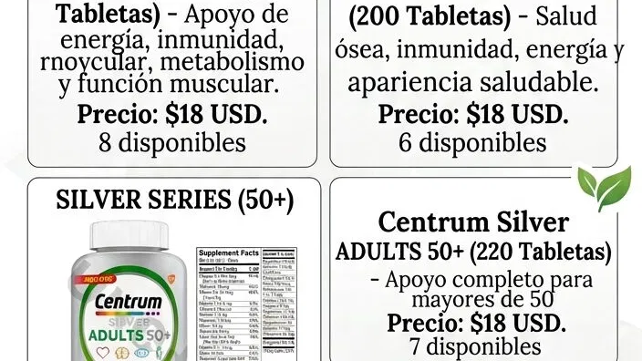 Vitaminas y minerales para adultos