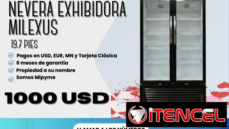 ❄️ NEVERA EXHIBIDORA ✅ MILEXUS VERTICAL DE 19.7 PIES 💲1000 USD