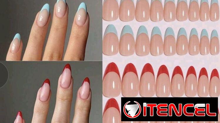 Uñas postizas en cajas de 96 y 100 unidades con su pegamento