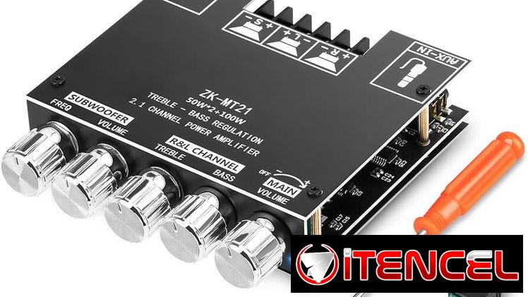 Amplificador Bluetooth ZK-MT21 de 2.1 canales + adaptador transformador … Nuevo