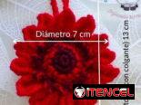 Colgante “Girasol Rojo”a crochet