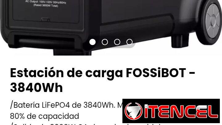 Estación de carga FOSSiBOT – 3840Wh /Batería LiFePO4 de 3840Wh. Más de 4000 ciclos con 80% de capacidad. Nueva