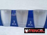 Set de vasos de vidrio (3 piezas) 🥤✨Excelente regalo: medianos y altos. Algo fino. WhatsApp 56249037