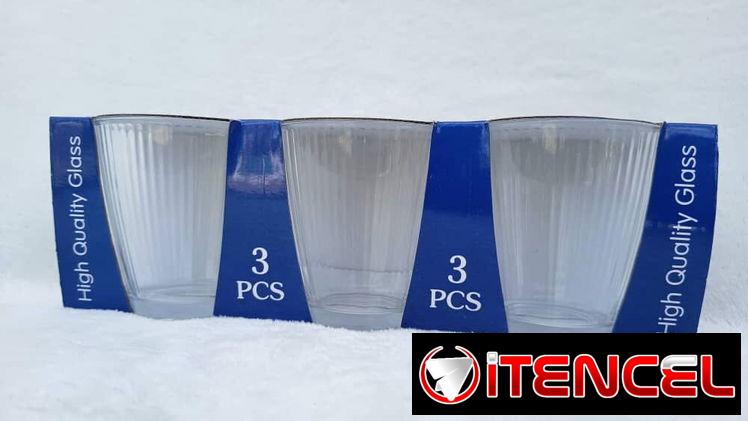 Set de vasos de vidrio (3 piezas) 🥤✨Excelente regalo: medianos y altos. Algo fino. WhatsApp 56249037