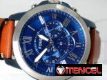 Reloj FOSSIL plataforma GRANT cronógrafo MOD. FS5151 cuarzo japonés caja: 44mm y manillas cuero legítimo, NUEVO EN CAJA.