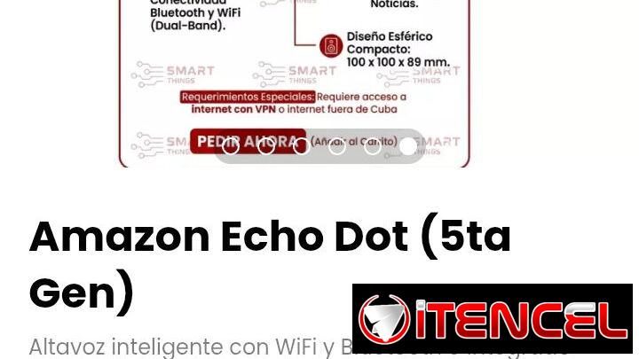 Altavoz inteligente con WiFi y Bluetooth e integrado con Alexa. Amazon Echo Dot (5ta Gen)