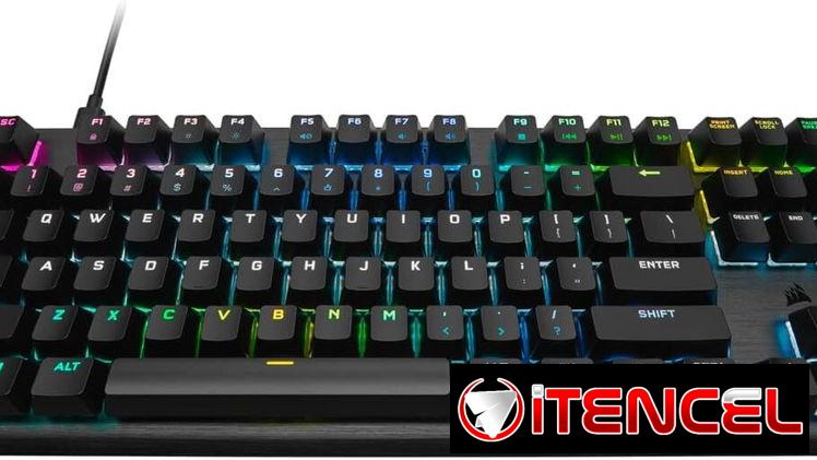 CORSAIR K60 RGB TKL RGB Teclado óptico mecánico. Interruptores OPX – Teclas de policarbonato