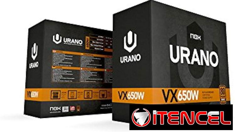 •	new fuente NOX Urano 650w 80+ bronce… caja