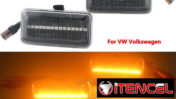 Joyitas intermitentes laterales de VW Jetta, golf, mk2, Passat B3, sest Toledo otros modelos. Luz led dinámica q corre