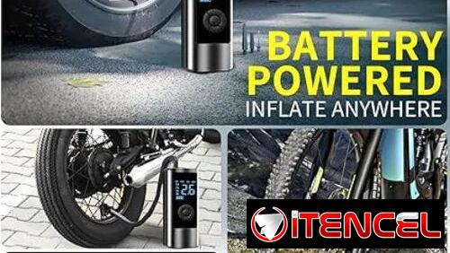 BOMBA DE AIRE PORTÁTIL de 150 PSI y con manómetro digital