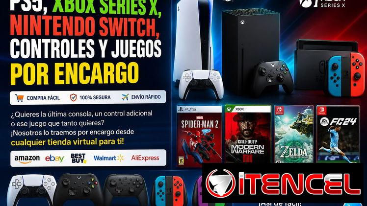 PS5, Xbox Series X, Nintendo Switch, Controles y Juegos por Encargo