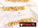 Aretes plateados y dorados