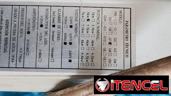 Calentador de agua eléctrico roto