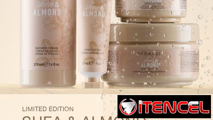 SET REGALO DE ALMENDRA CON CREMA, EXFOLIANTE, GEL DE BAÑO Y CREMA PARA LAS MANOS DE LA MARCA FARMASI