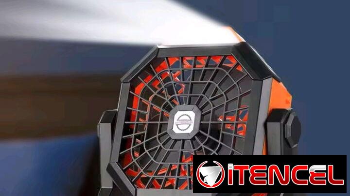 Ventilador recargable con lámpara