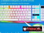 Combo de teclado y mouse blanco RGB.  22 usd