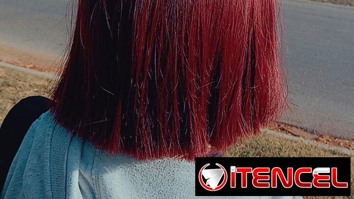 Peluca roja Sintética
