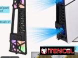 Ventilador de refrigeración DOBE PS5 Slim para Playstation 5 Slim y PRO con iluminación RGB Color: Blanco  Descripcion: