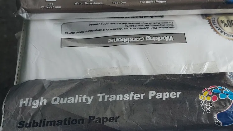 Papel sublimación A4 128gr alta calidad, estabilizador bordado