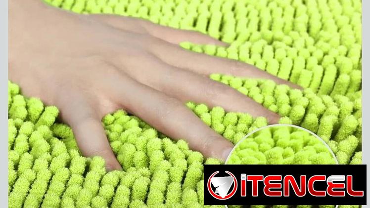 💜Alfombra de chenilla.  Material: microfibra, por debajo material antideslizante. – Medidas : 40cm de ancho x 60 cm de