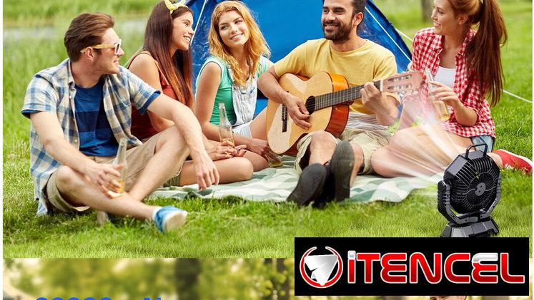🌀Ventilador portátil recargable TT-15 (20000 mAh)con luz , cargador y temporizador