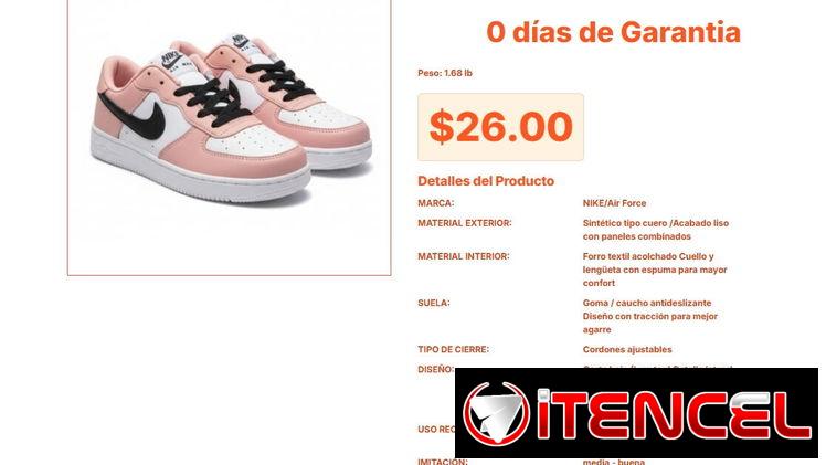 Nike Air Force Rosado con Blanco y Negro: Diseño con Placa Metálica $26 VPT#-0323