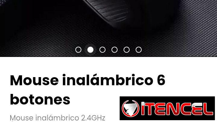 Mouse inalámbrico 6 botones 2.4GHz