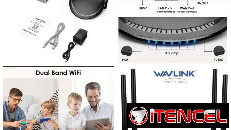 Router WiFi Wavlink AC1200, Enrutador de doble banda 5Ghz. Ruter Wifi, red, Internet, conexión rápida.