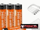 ⭐Par de Pilas Recargables TIPO C AAA 1100m  y  AA 3400mWh ⭐ Batería 9v 6F22 Recargable / Par 18650=15$ WhatsApp 53881002