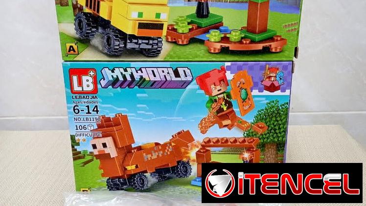 Bloques de minecraft y lego