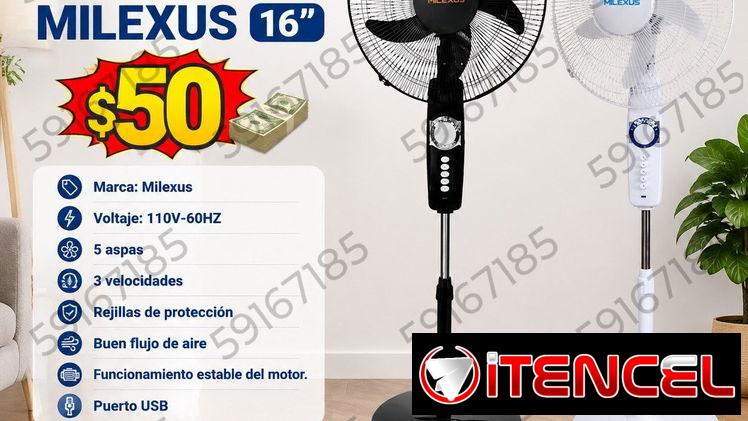 GANGA VENTILADOR MILEXUS RECARGABLE