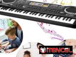 Pianola electrónica y micrófono para principiantes, niñas y niños. | videojuegoshabana.com