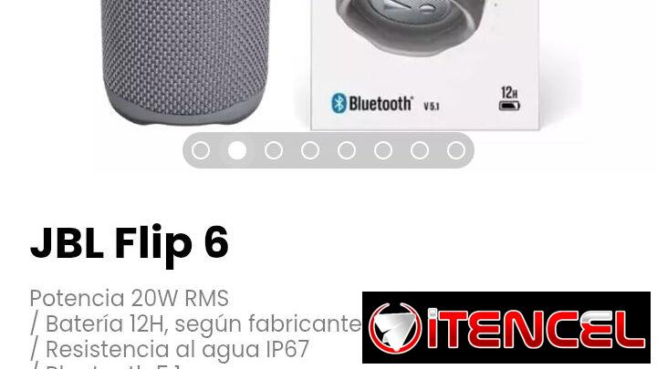 JBL Flip 6. Potencia 20W RMS. Nuevo