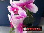 Macetas con flores artificiales