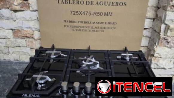 Cocina de Gas Empotrable Milexus 5 Hornillas (Na)
