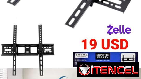 SOPORTE UNIVERSAL FIJO PARA TV – 32″ a 70″, Inclinación ±15°, Soporta 40kg – 19 USD