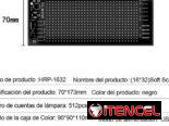 Panel de Matriz LED. Ojos diablo 16×32, 70x173mm.